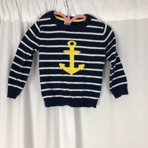 Adorable navy and yellow anchor sweater!